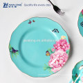 light blue pink floral pattern royal porcelain dinnerware grace ceramic dinnerware